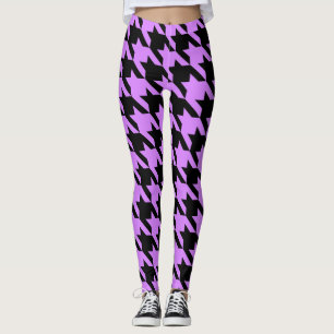 Lila-Hahnentritt Leggings