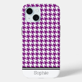 Lila Hahnentrittmuster Custom Samsung Case-Mate iPhone Hülle