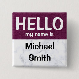Lila hallo mein Name ist benutzerdefinierte Button