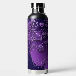 LILA HALLOWEEN-BAUM MIT KÜRBISSEN TRINKFLASCHE