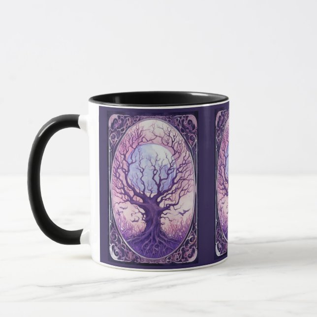 Lila Halloween-Blüte Tasse (Links)