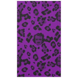 lila Halloween Edgar Allan Poe Leopardenmuster Tischdecke