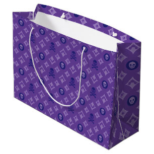 Lila Halloween Louis Vuitton Pattern Große Geschenktüte