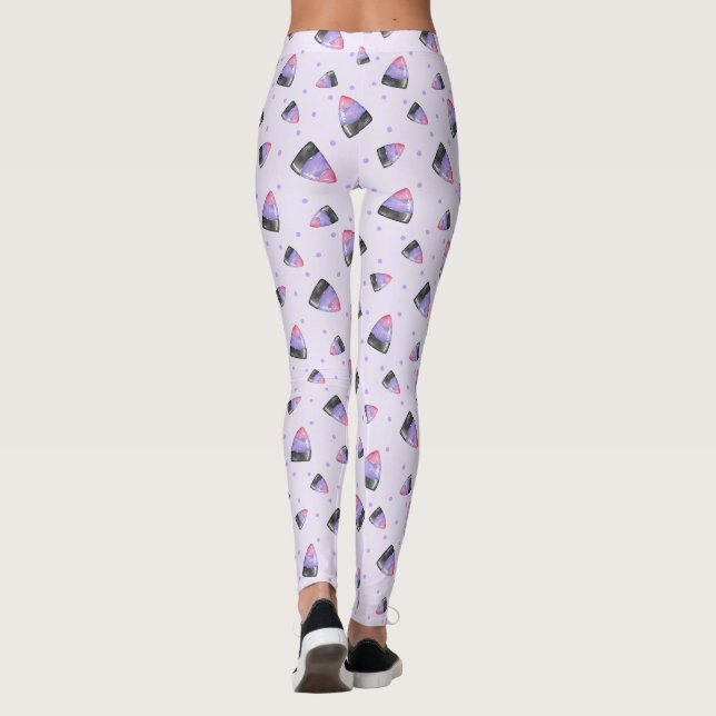 Lila Halloween-Mais Leggings (Rückseite)