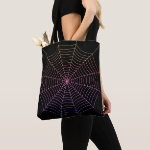 Lila Halloween-Muster aus Spinnennetz