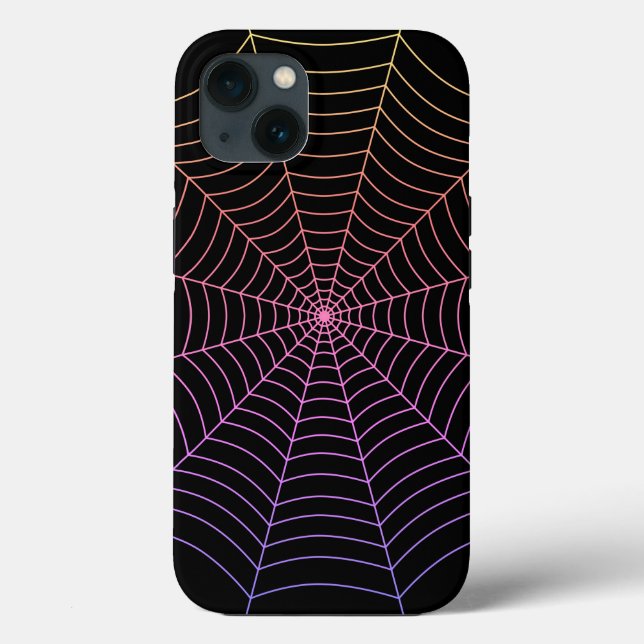Lila Halloween-Muster aus Spinnennetz Case-Mate iPhone Hülle (Rückseite)
