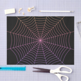 Lila Halloween-Muster aus Spinnennetz Seidenpapier