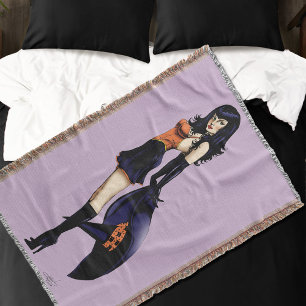 Lila Halloween-Niedlich-Hexe Decke