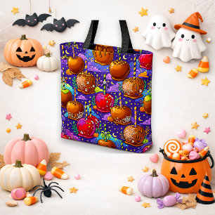 Lila Halloween Süßigkeiten Apfel Trick‑or‑Treat