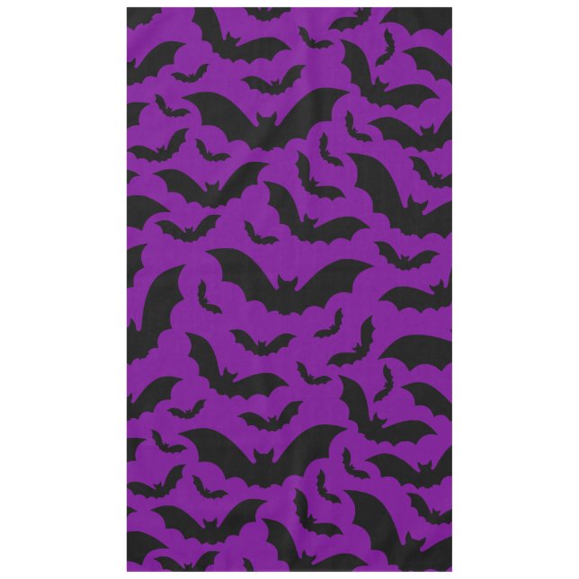 lila Halloween Vampir Fledermäuse gothic Tischdecke (Vorderseite)
