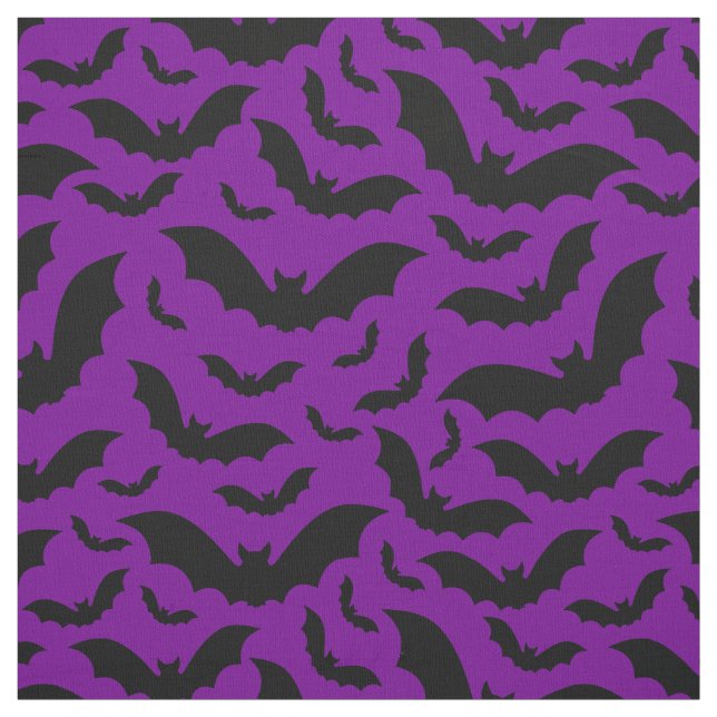 lila Halloween Vampirfledermäuse gothic Stoff (Muster)