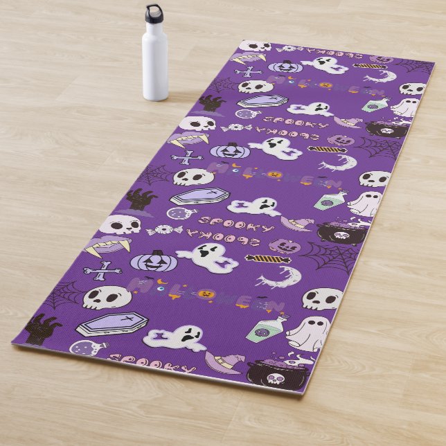 Lila Halloween Yogamatte (Beispiel)