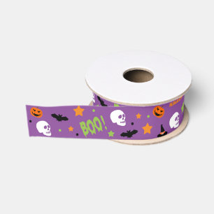 Lila Halloween-Zeichen Ripsband