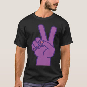 Lila Händlerfriedenszeichen für Liebe T-Shirt