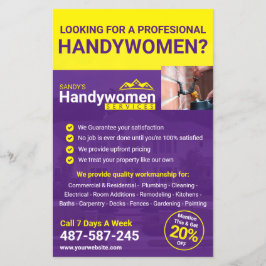 Lila Handy Women Business Flyer - Zuhause Business