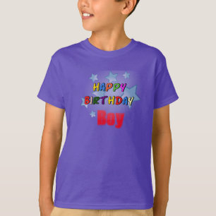 Lila Happy Birthday Boy Kids' T - Shirt