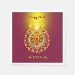 Lila Happy Diwali Serviette