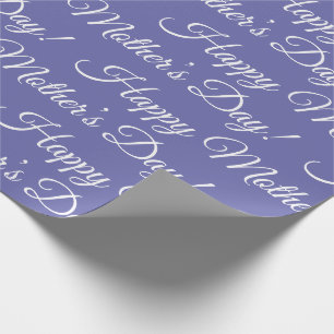 Lila Happy Mother's Day Script Holiday Wrapping  Geschenkpapier