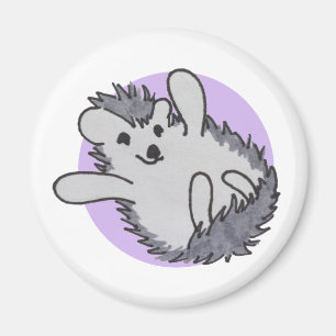 Lila Happy Niedlich Igel Magnet