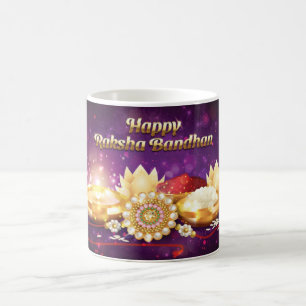 Lila Happy Raksha Bandhan Sparkle Kaffeetasse