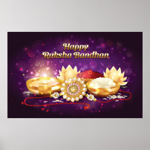 Lila Happy Raksha Bandhan Sparkle Poster