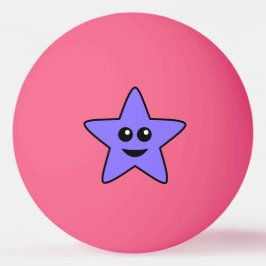 Lila Happy Star Ping Pong Ball Tischtennisball