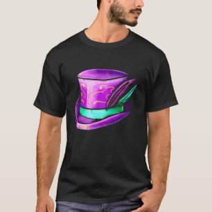 Lila-Hat-Zylinder für Mardi Gras T-Shirt