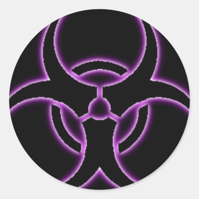 Lila Haze-Bio-Hazard-Aufkleber Runder Aufkleber (Vorderseite)