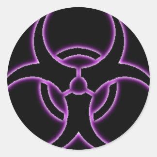 Lila Haze-Bio-Hazard-Aufkleber Runder Aufkleber