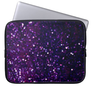 Lila Haze: Glitzer-Leuchten Hintergrund Laptopschutzhülle