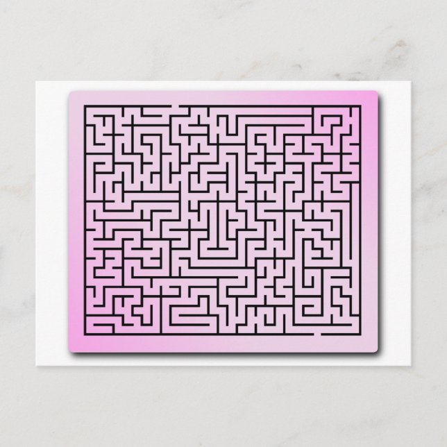 Lila Haze Maze Postkarte (Vorderseite)