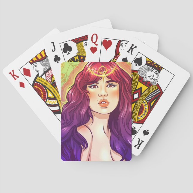Lila Haze Queen Spielkarten (Rückseite)