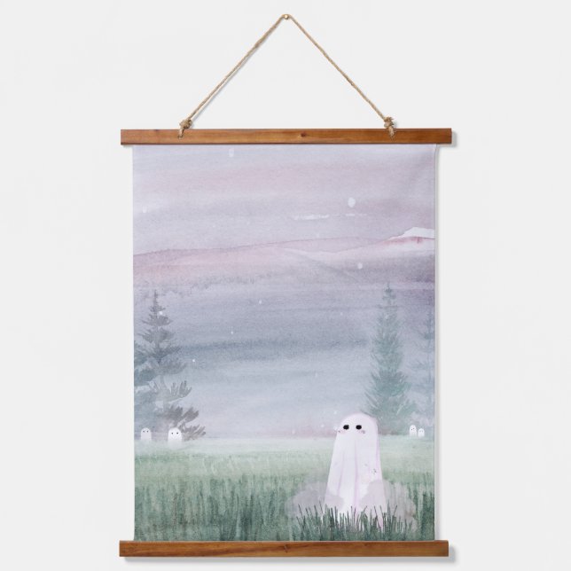 Lila Haze Wandteppich Mit Holzrahmen (Vorderseite)