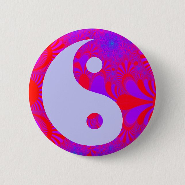 Lila Haze Yin und Yang Button (Vorderseite)