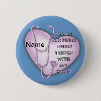 Lila Heart Air Force Nurse Button