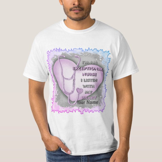 Lila Heart Ausnahmeschwester T-Shirt (Vorderseite)