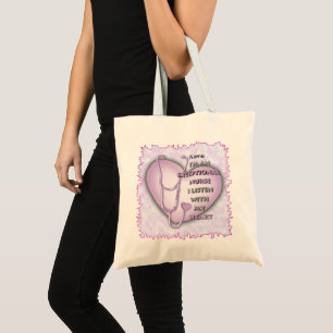Lila Heart Ausnahmeschwester Tragetasche