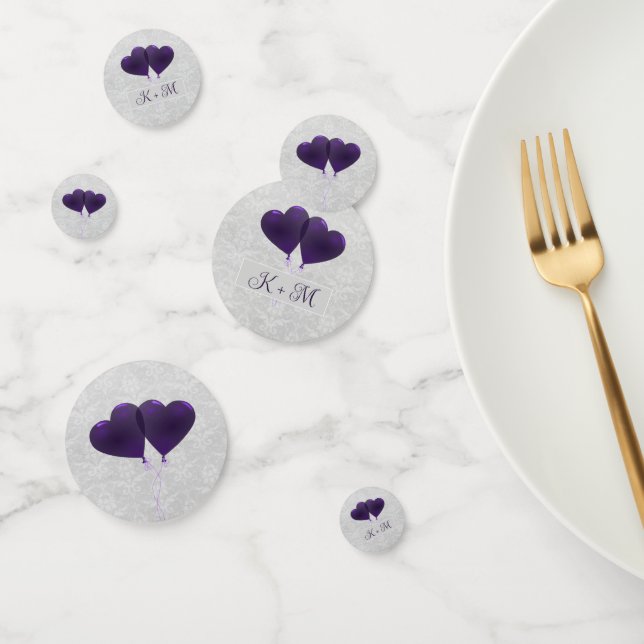 Lila Heart Balloons Wedding Confetti Konfetti (Gruppe)