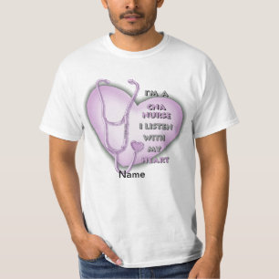 Lila Heart CNA Nurse T-Shirt
