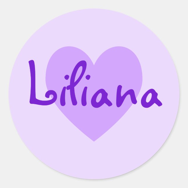 Lila Heart Lavender Runder Aufkleber (Vorderseite)