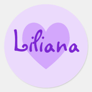 Lila Heart Lavender Runder Aufkleber