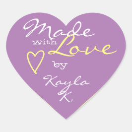 Lila Heart Shape Frame Pastel aus Liebe Herz-Aufkleber