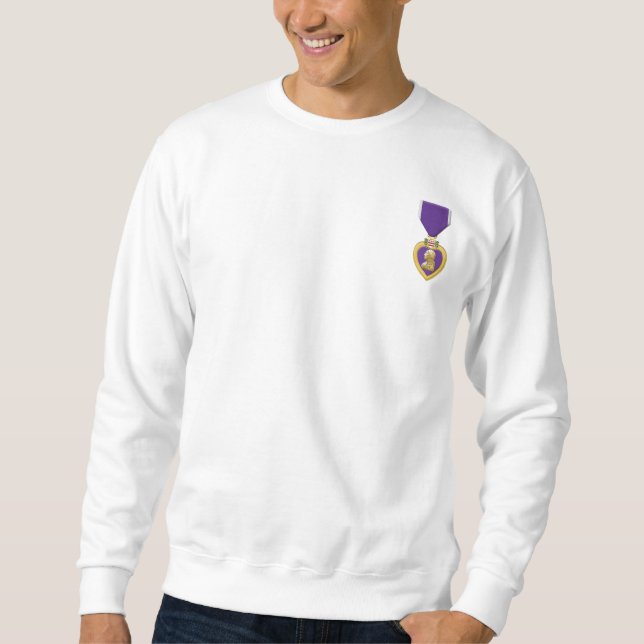 Lila Heart us Military Award Veteran Gift Sweatshirt (Vorderseite)
