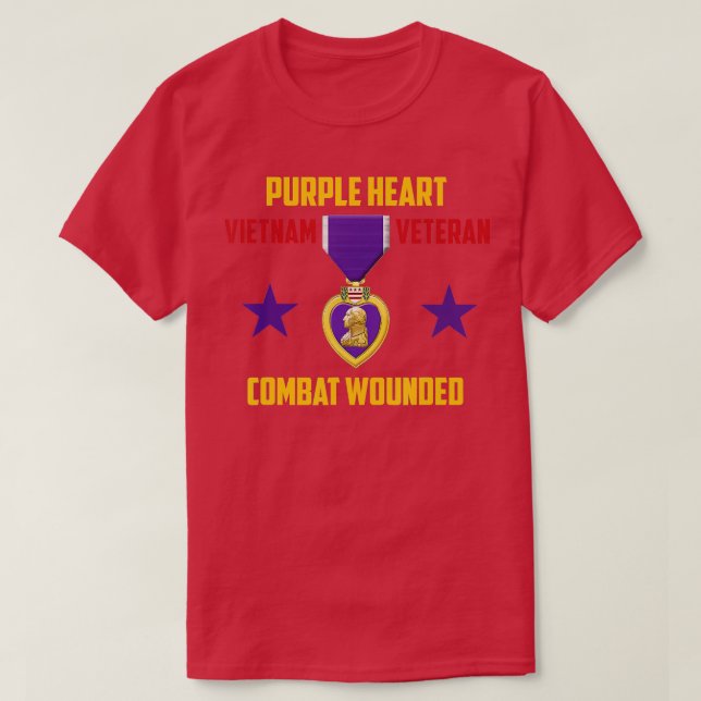 Lila Heart Vietnam Veteran T-Shirt (Design vorne)
