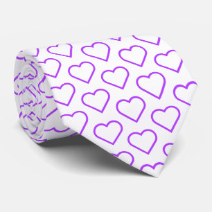 Lila Hearts Neck Tie - Wählen Sie Ihre Farben Krawatte