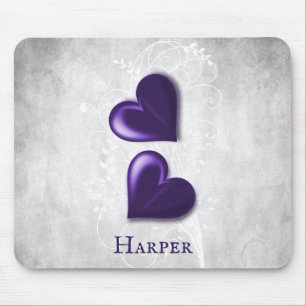Lila Hearts Personalisiert Mouse Pad Mousepad