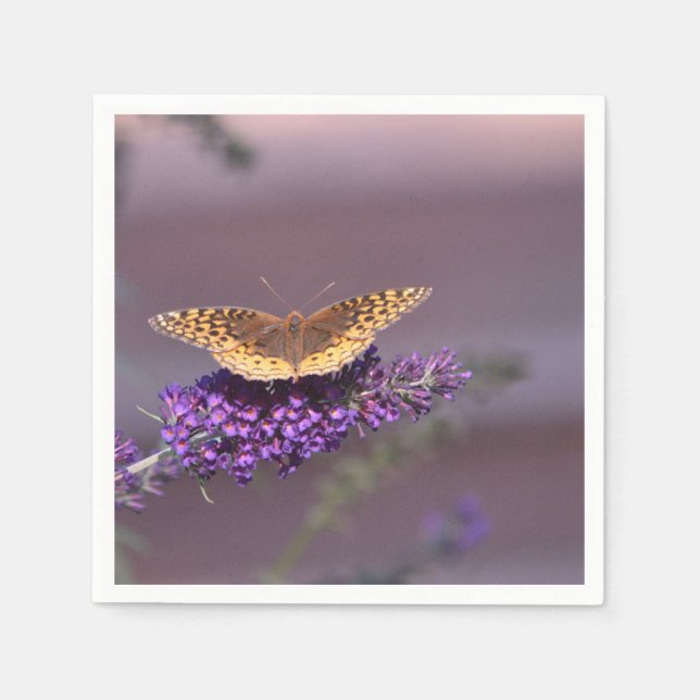 Lila Heaven Butterfly Napkin Serviette (Vorderseite)