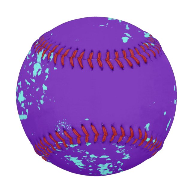 Lila hellblaue Doodles Baseball (Vorderseite)