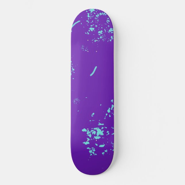 Lila hellblaue Doodles Skateboard (Vorderseite)