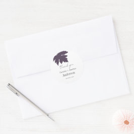 Lila Herbstmapfelleaf Gastgeschenke Hochzeiten Vie Runder Aufkleber